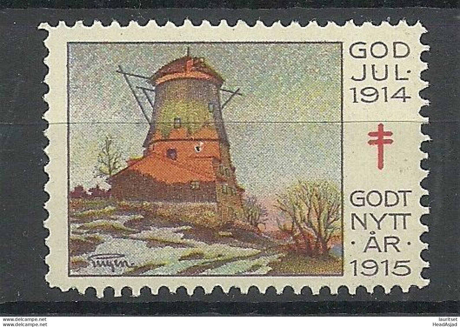 NORWAY 1914 Christmas Weihnachten Leuchtturm Light House MNH - Lighthouses