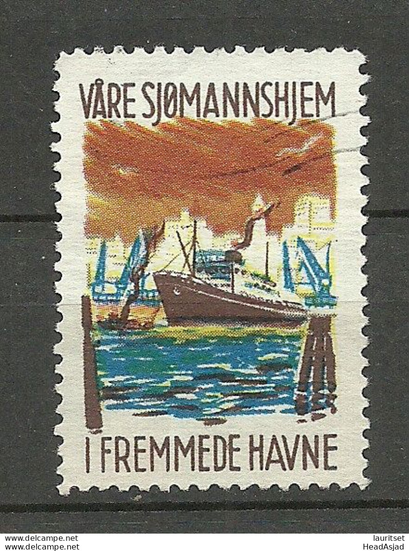 NORWAY Sailors Home Ship Der Schiff Vignette Poster Stamp (*) - Ships