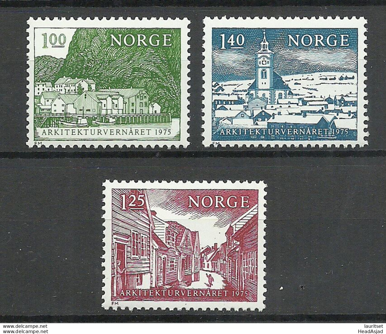 NORWAY 1975 Michel 700 - 702 MNH - Unused Stamps