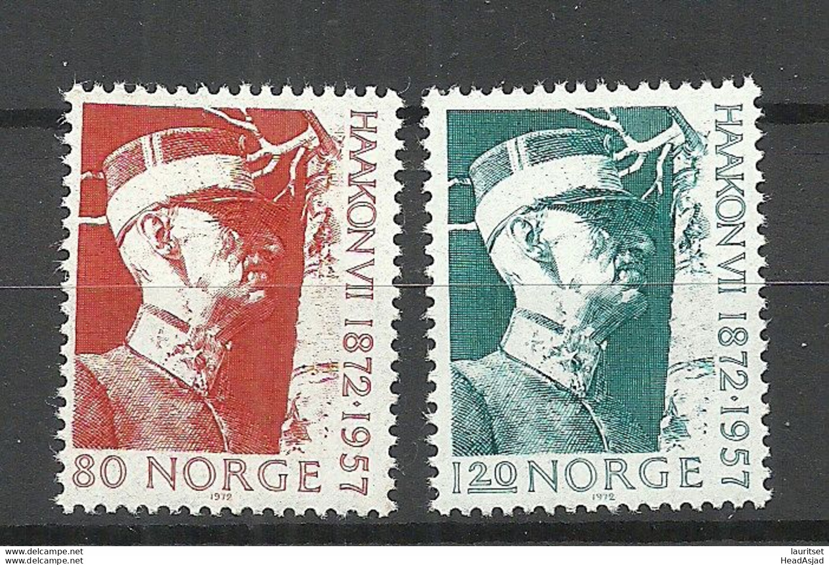 NORWAY 1979 Michel 643 - 644 MNH Birthday Of King Haakon VII - Unused Stamps