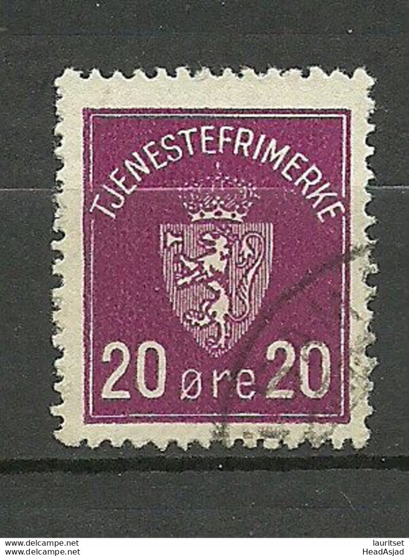 NORWAY 1926 Michel 4 O Dienstmarke Duty Tax - Dienstzegels