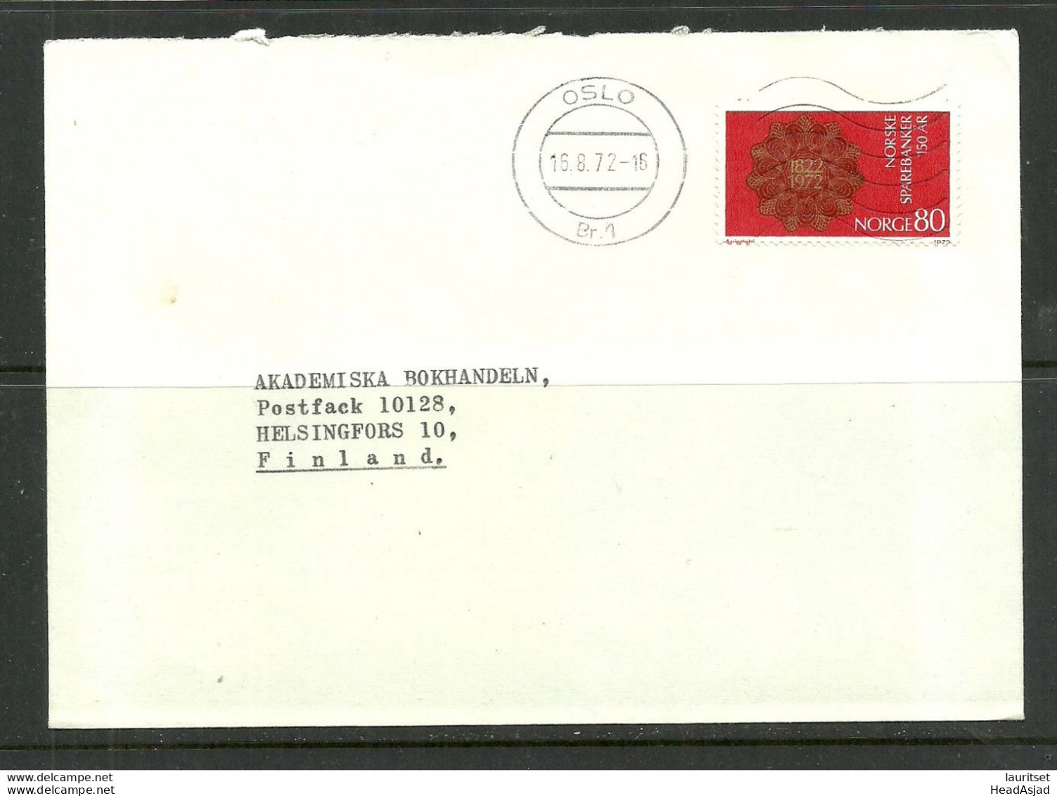 NORWAY Norwegen 1972 Commercial Cover Norges Faraceutiske Forening To Finland O Oslo - Lettres & Documents