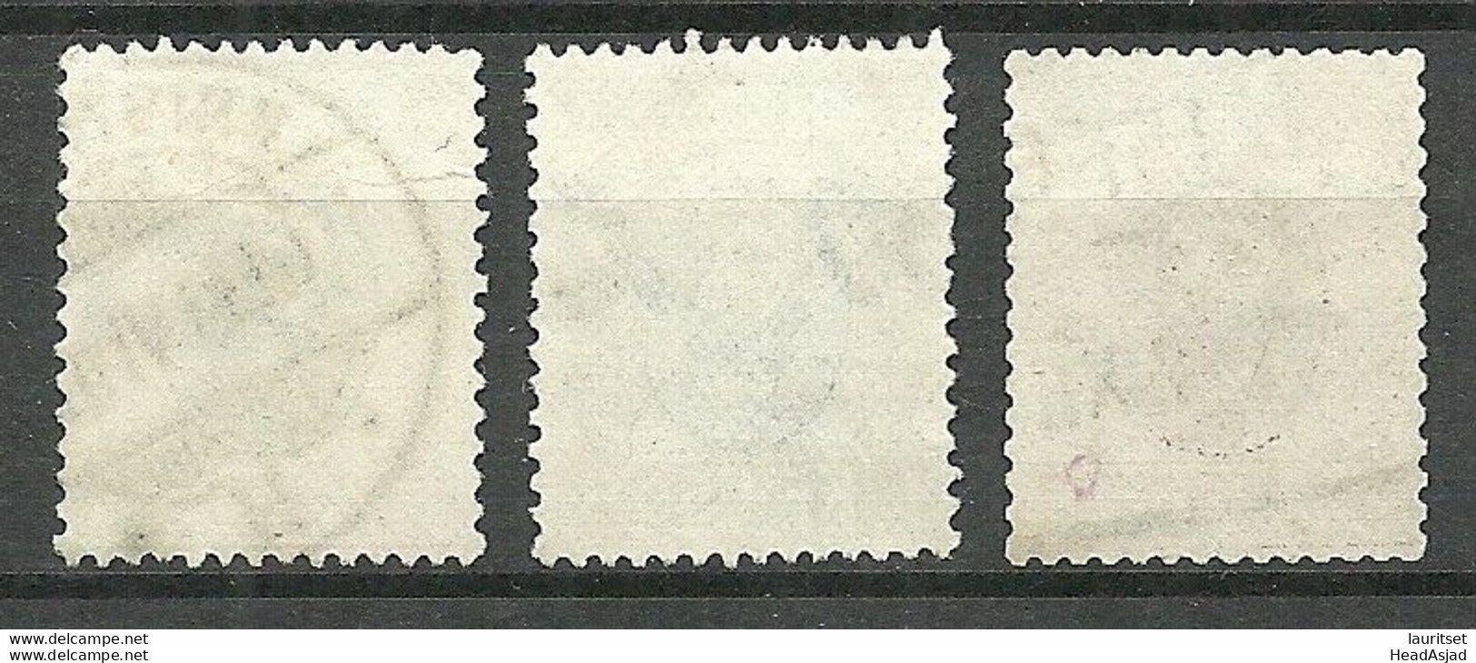 NORWAY 1878 Michel 32 - 34 O King K√∂nig Oskar II - Used Stamps