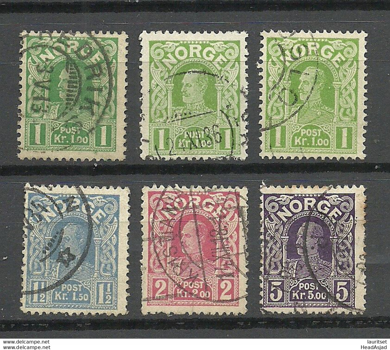 NORWAY 1910 Michel 89 - 92 O - Used Stamps
