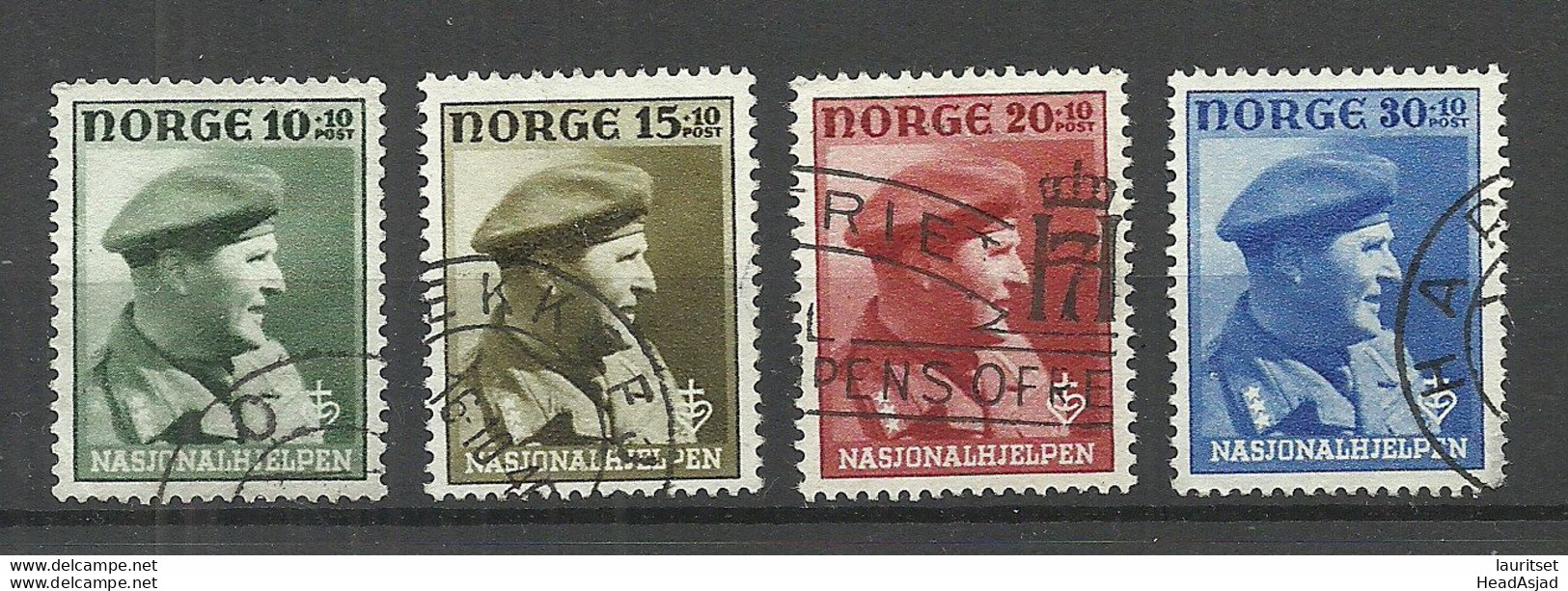 NORWAY 1946 Michel 310 - 313 O Nationalhilfe - Gebruikt