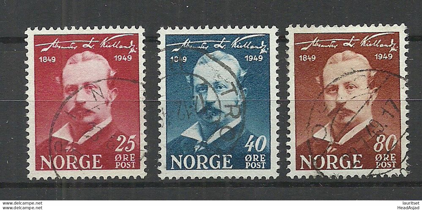 NORWAY 1949 Michel 340 - 342 O Kielland - Oblitérés