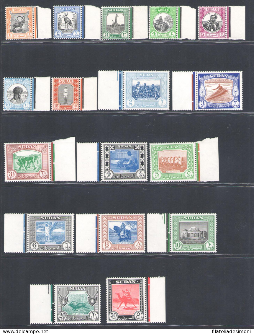 1951-61 Sudan - Stanley Gibbons N. 123-39 - MNH** - Andere & Zonder Classificatie