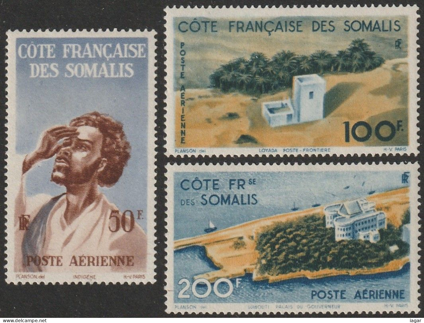 THEMATIC CULTURE:  SHEPHERD DANAKIL, LOYADA BORDER POST, GOVERNOR'S PALACE IN DJIBOUTI    -   COTE DES SOMALIS - Autres & Non Classés