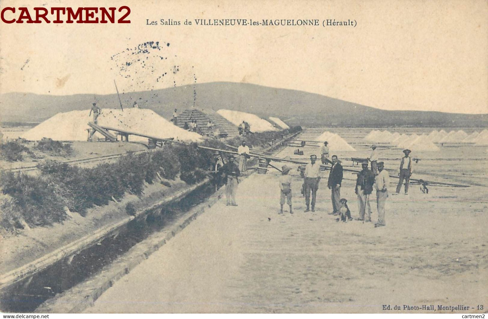 RARE CPA : LES SALINS DE VILLENEUVE-LES-MAGUELONNE METIER SALIN 34 HERAULT - Other & Unclassified