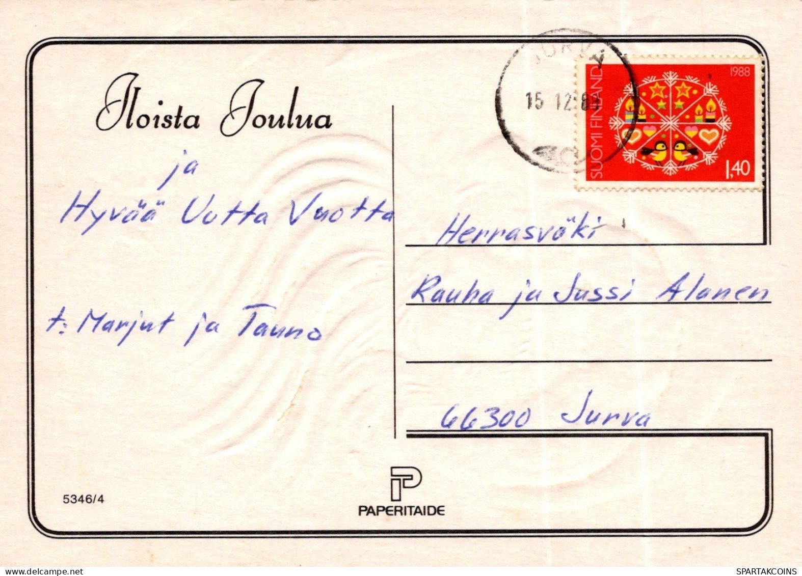 PAPÁ NOEL NAVIDAD Fiesta Vintage Tarjeta Postal CPSM #PAJ836.ES - Santa Claus