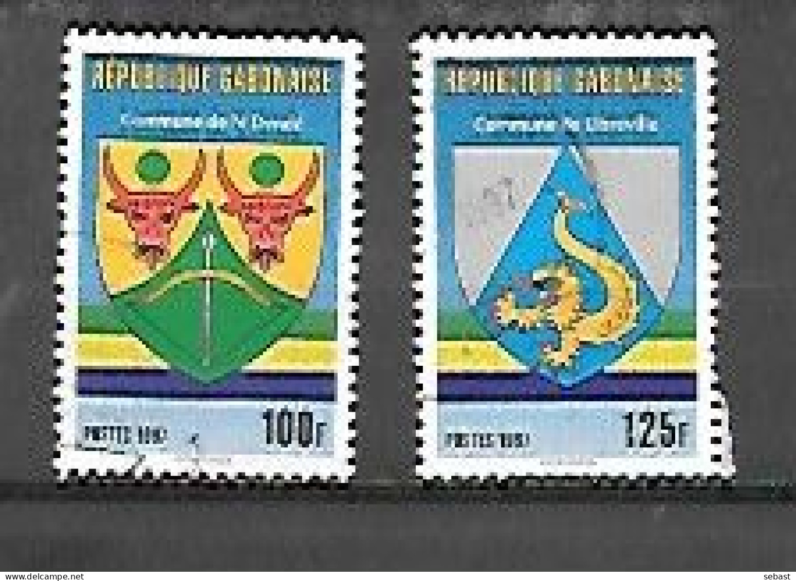 TIMBRE OBLITERE DU GABON DE  1997 N° MICHEL 1340/41 - Gabon (1960-...)