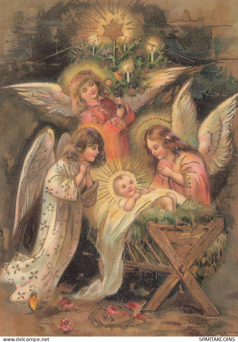 ÁNGEL NAVIDAD Vintage Tarjeta Postal CPSM #PAH847.ES - Engel