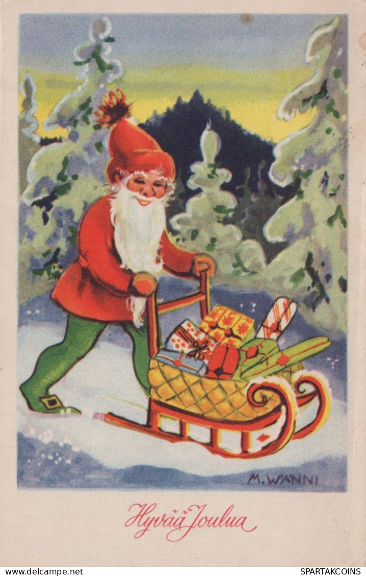 WEIHNACHTSMANN SANTA CLAUS Neujahr Weihnachten Vintage Ansichtskarte Postkarte CPSMPF #PKG313.DE - Santa Claus