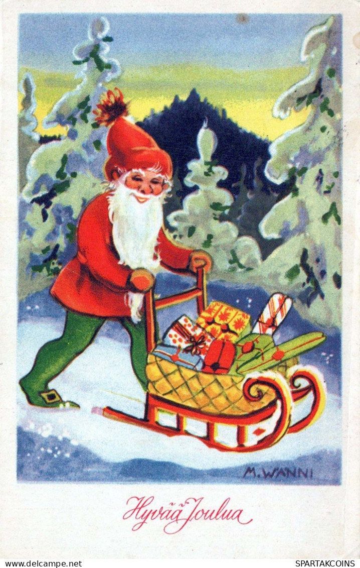 WEIHNACHTSMANN SANTA CLAUS Neujahr Weihnachten Vintage Ansichtskarte Postkarte CPSMPF #PKG313.DE - Santa Claus