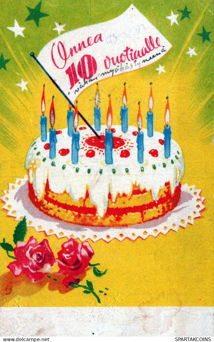 ALLES GUTE ZUM GEBURTSTAG 10 Jährige Vintage Ansichtskarte Postkarte CPSMPF #PKD201.DE - Birthday