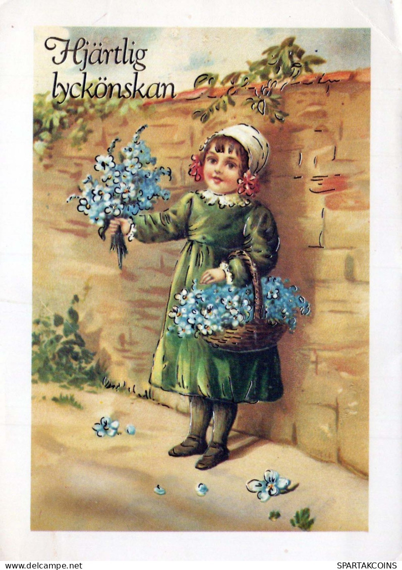 KINDER Szene Landschaft Vintage Ansichtskarte Postkarte CPSM #PBV065.DE - Scènes & Paysages