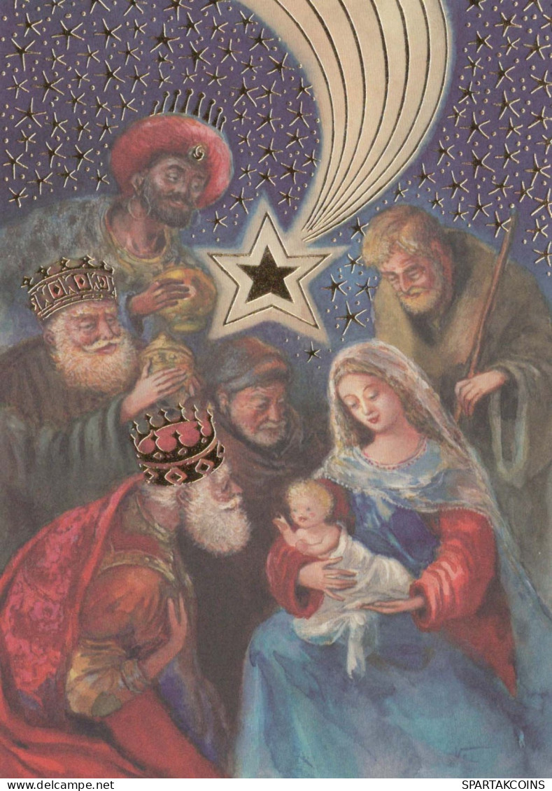 Jungfrau Maria Madonna Jesuskind Weihnachten Religion Vintage Ansichtskarte Postkarte CPSM #PBP645.DE - Virgen Mary & Madonnas