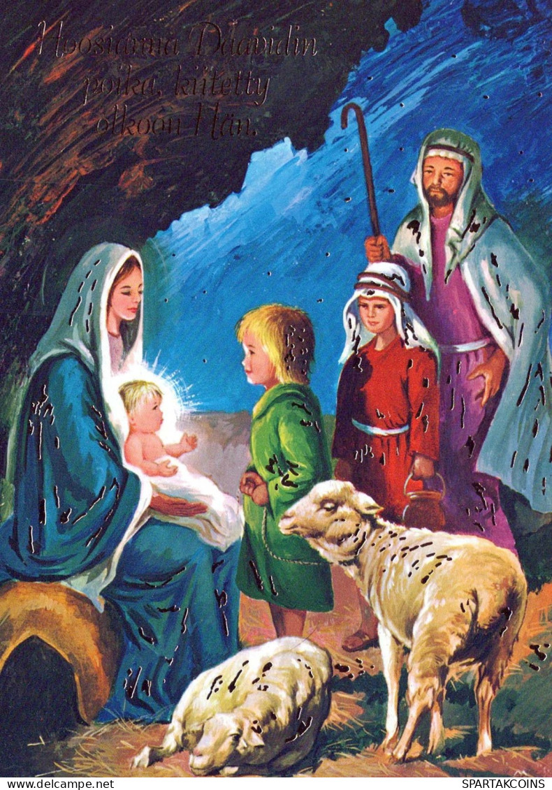 Jungfrau Maria Madonna Jesuskind Weihnachten Religion Vintage Ansichtskarte Postkarte CPSM #PBP709.DE - Jungfräuliche Marie Und Madona