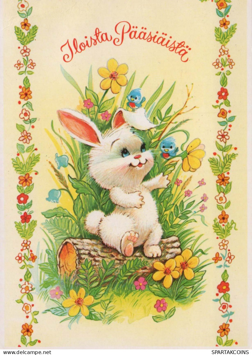 OSTERN KANINCHEN Vintage Ansichtskarte Postkarte CPSM #PBO450.DE - Pâques