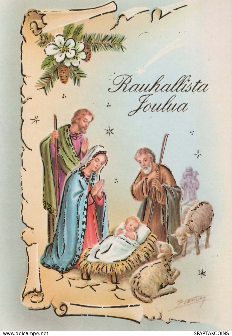 Jungfrau Maria Madonna Jesuskind Weihnachten Religion Vintage Ansichtskarte Postkarte CPSM #PBB869.DE - Maagd Maria En Madonnas