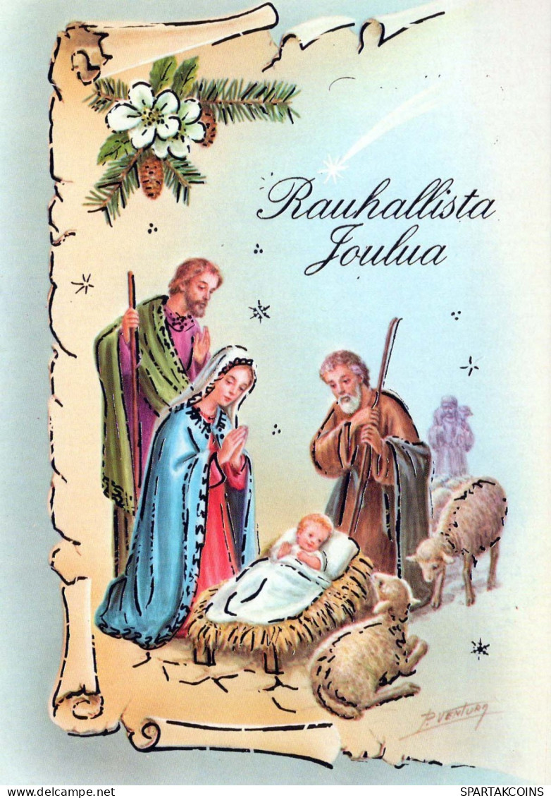Jungfrau Maria Madonna Jesuskind Weihnachten Religion Vintage Ansichtskarte Postkarte CPSM #PBB869.DE - Virgen Mary & Madonnas