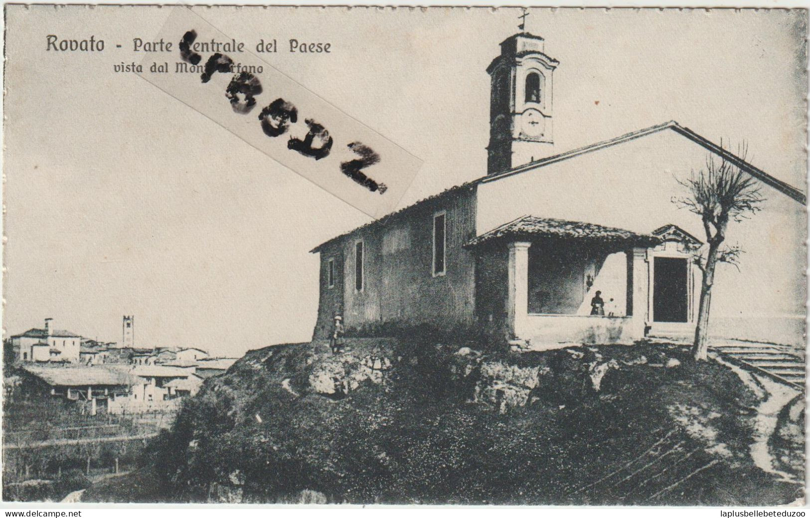 CPA - ITAIE - LOMBARDIA - BRESCIA - ROVATO - Parte Centrale Del Paese - Vista Dal MONTE ORFANO - Vers 1917 - Brescia