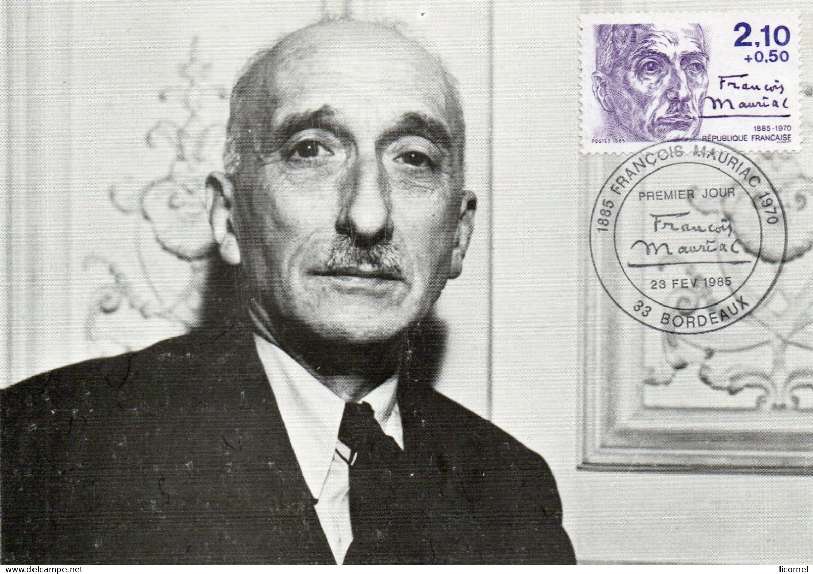 Carte  Maxi  1958 Premier Jour / F.  MAURIAC - 1980-1989