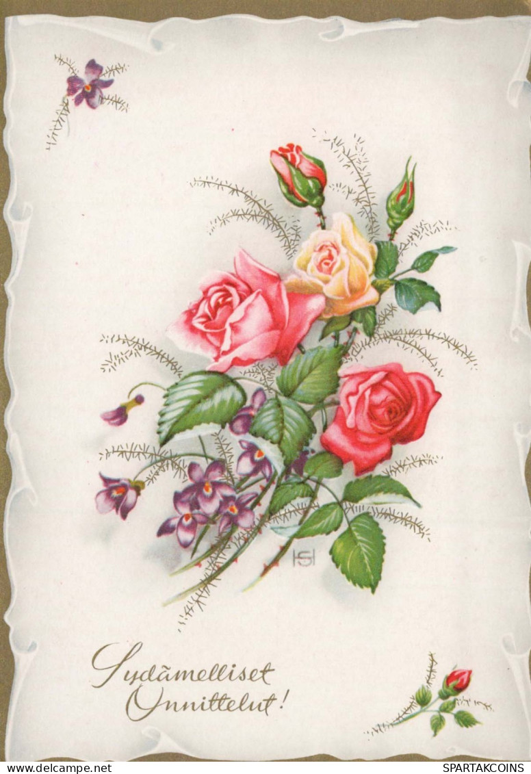 FLEURS Vintage Carte Postale CPSM #PAS006.FR - Fleurs