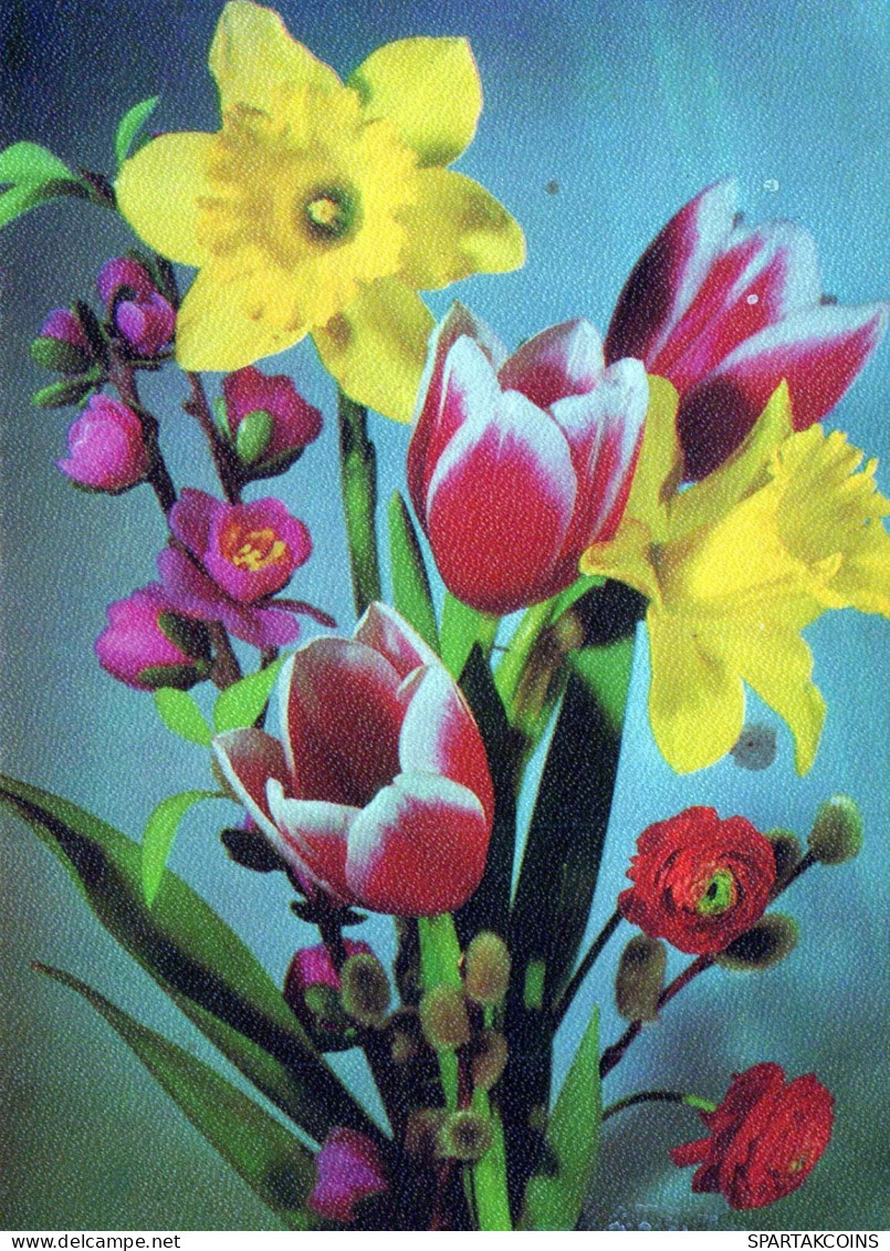 FLEURS Vintage Carte Postale CPSM #PAR103.FR - Fleurs