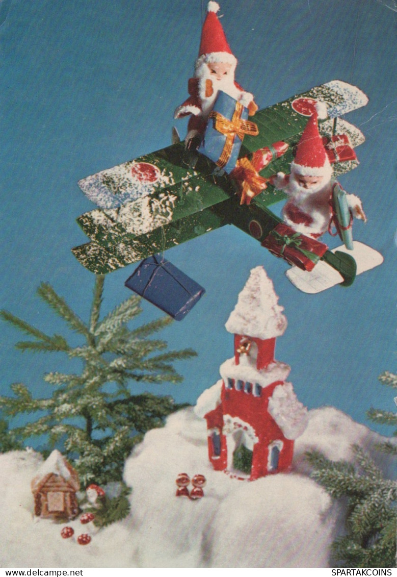 PÈRE NOËL NOËL Fêtes Voeux Vintage Carte Postale CPSM #PAK046.FR - Santa Claus