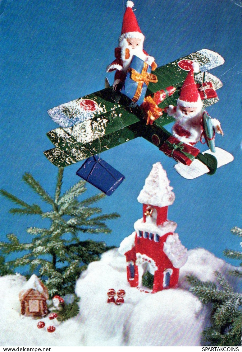 PÈRE NOËL NOËL Fêtes Voeux Vintage Carte Postale CPSM #PAK046.FR - Santa Claus