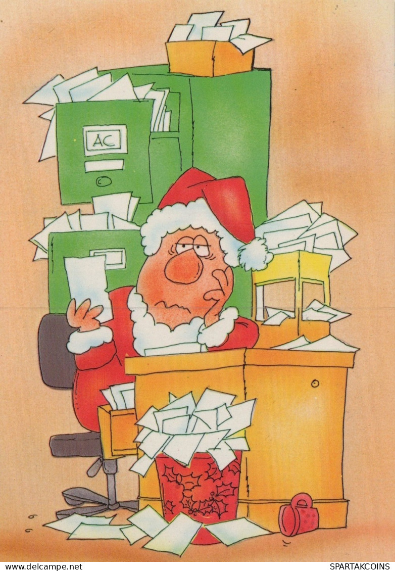 PÈRE NOËL NOËL Fêtes Voeux Vintage Carte Postale CPSM #PAK608.FR - Santa Claus