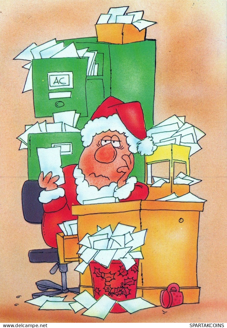 PÈRE NOËL NOËL Fêtes Voeux Vintage Carte Postale CPSM #PAK608.FR - Santa Claus