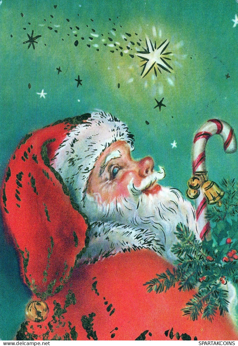 PÈRE NOËL NOËL Fêtes Voeux Vintage Carte Postale CPSM #PAJ837.FR - Santa Claus
