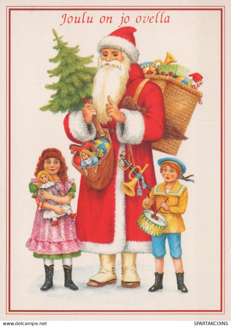 PÈRE NOËL ENFANT NOËL Fêtes Voeux Vintage Carte Postale CPSM #PAK342.FR - Kerstman