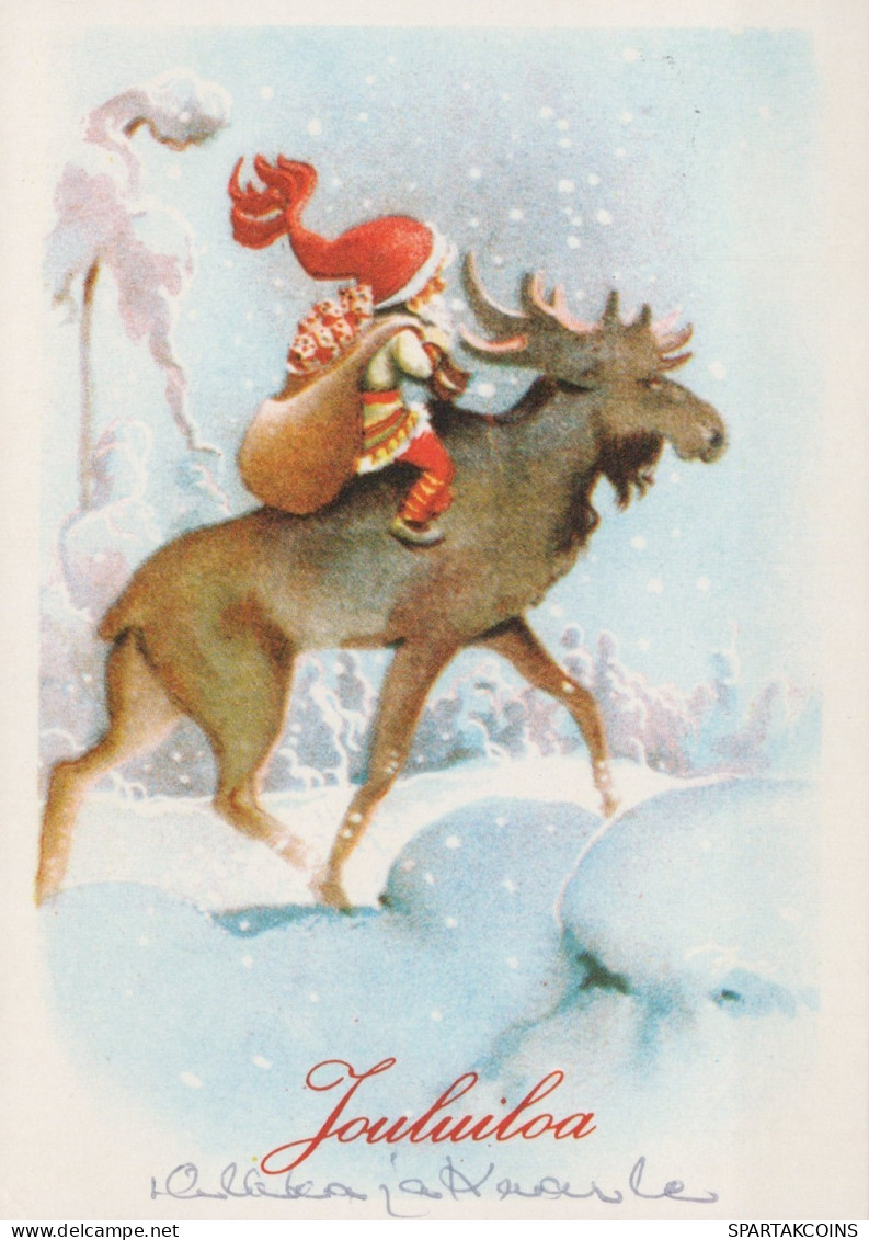 PÈRE NOËL NOËL Fêtes Voeux Vintage Carte Postale CPSM #PAJ907.FR - Santa Claus