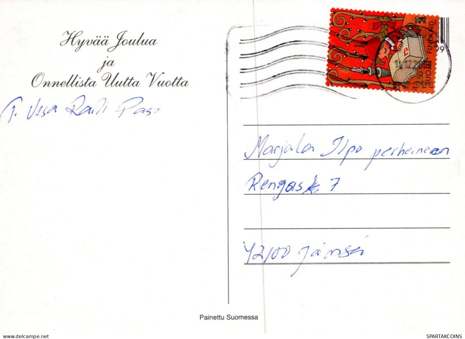 PÈRE NOËL ENFANT NOËL Fêtes Voeux Vintage Carte Postale CPSM #PAK264.FR - Santa Claus
