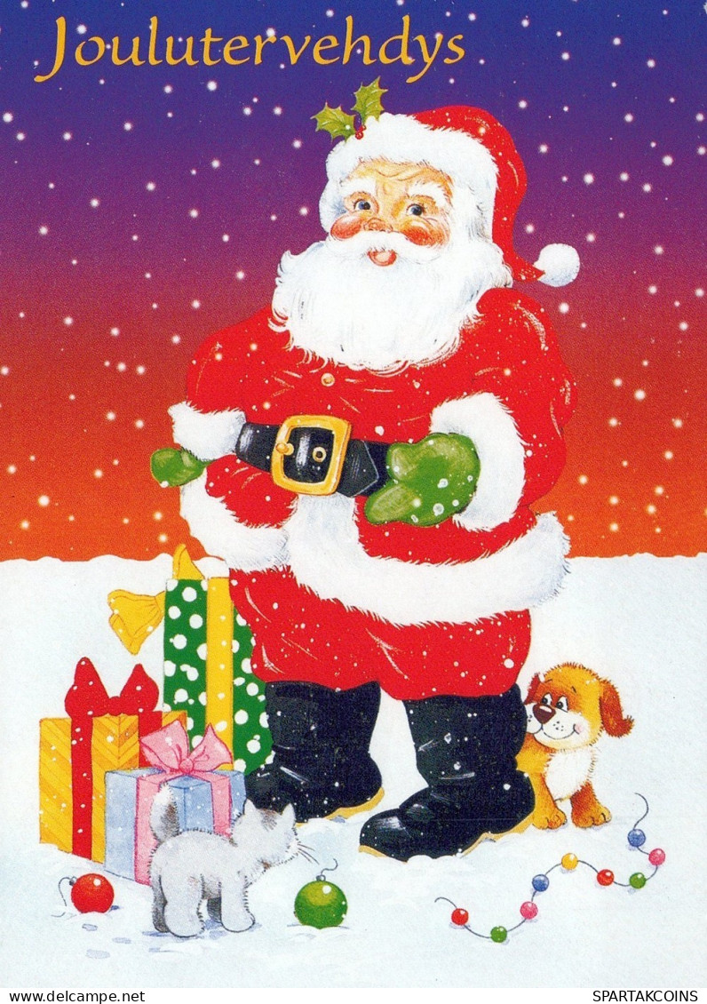 PÈRE NOËL NOËL Fêtes Voeux Vintage Carte Postale CPSM #PAJ560.FR - Santa Claus