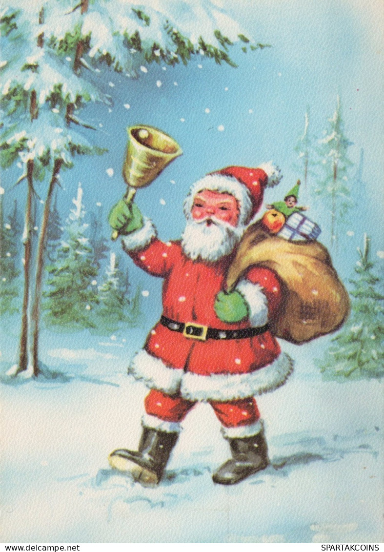 PÈRE NOËL NOËL Fêtes Voeux Vintage Carte Postale CPSM #PAJ699.FR - Santa Claus