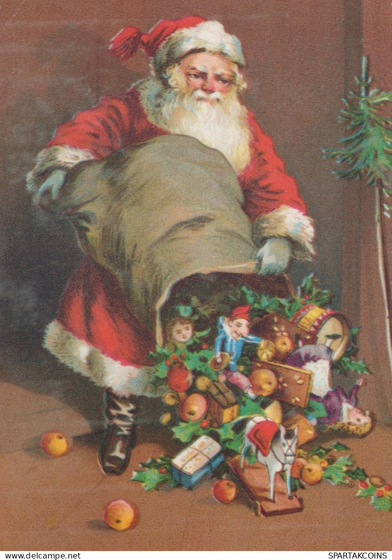 PÈRE NOËL NOËL Fêtes Voeux Vintage Carte Postale CPSM #PAJ632.FR - Kerstman