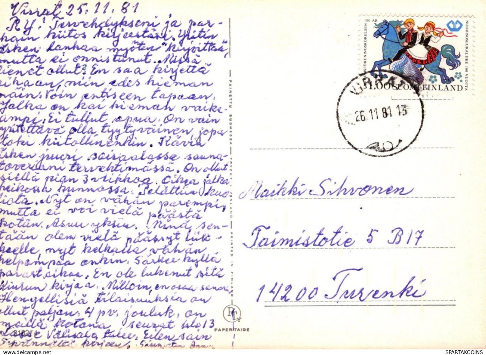 ANGE NOËL Vintage Carte Postale CPSM #PAH848.FR - Engel