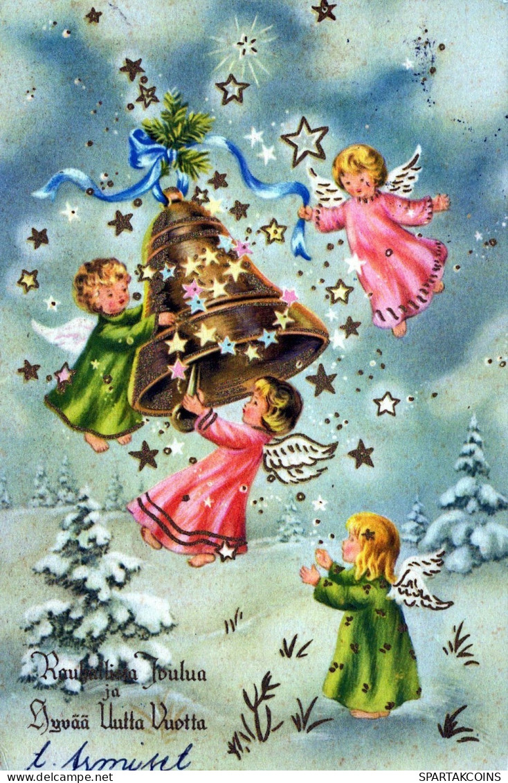 ANGE NOËL Vintage Carte Postale CPSMPF #PAG849.FR - Anges