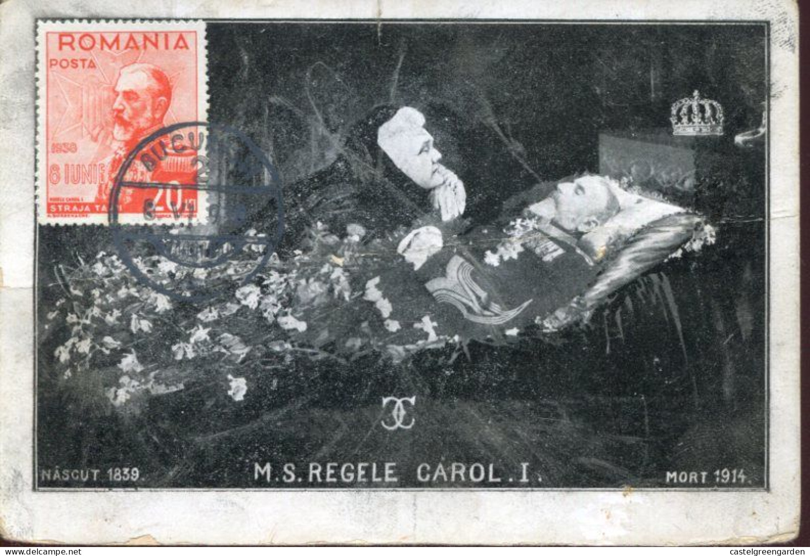 X0608 Romania,maximum 8.6.1938 Bucuresti, The King Karl I.  Yvert 546,Regele Carol I. - Lettres & Documents