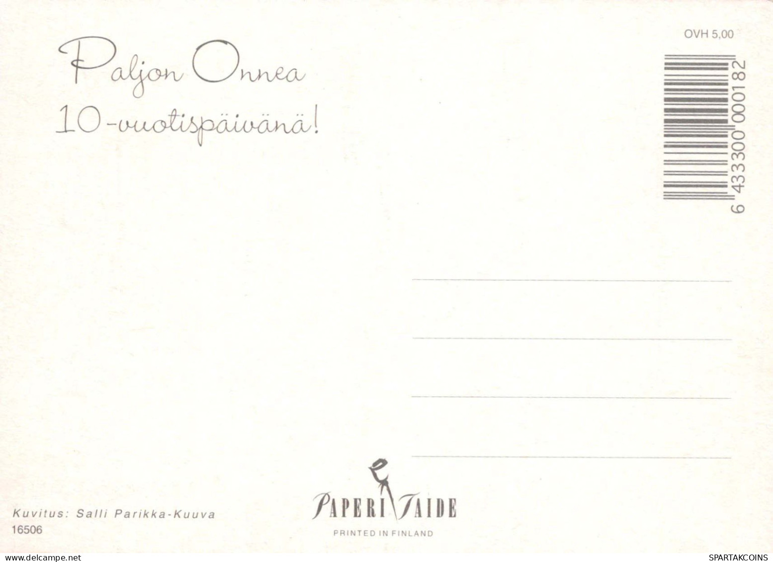FELIZ CUMPLEAÑOS 10 Año De Edad NIÑO NIÑOS Vintage Tarjeta Postal CPSM Unposted #PBU017.ES - Cumpleaños