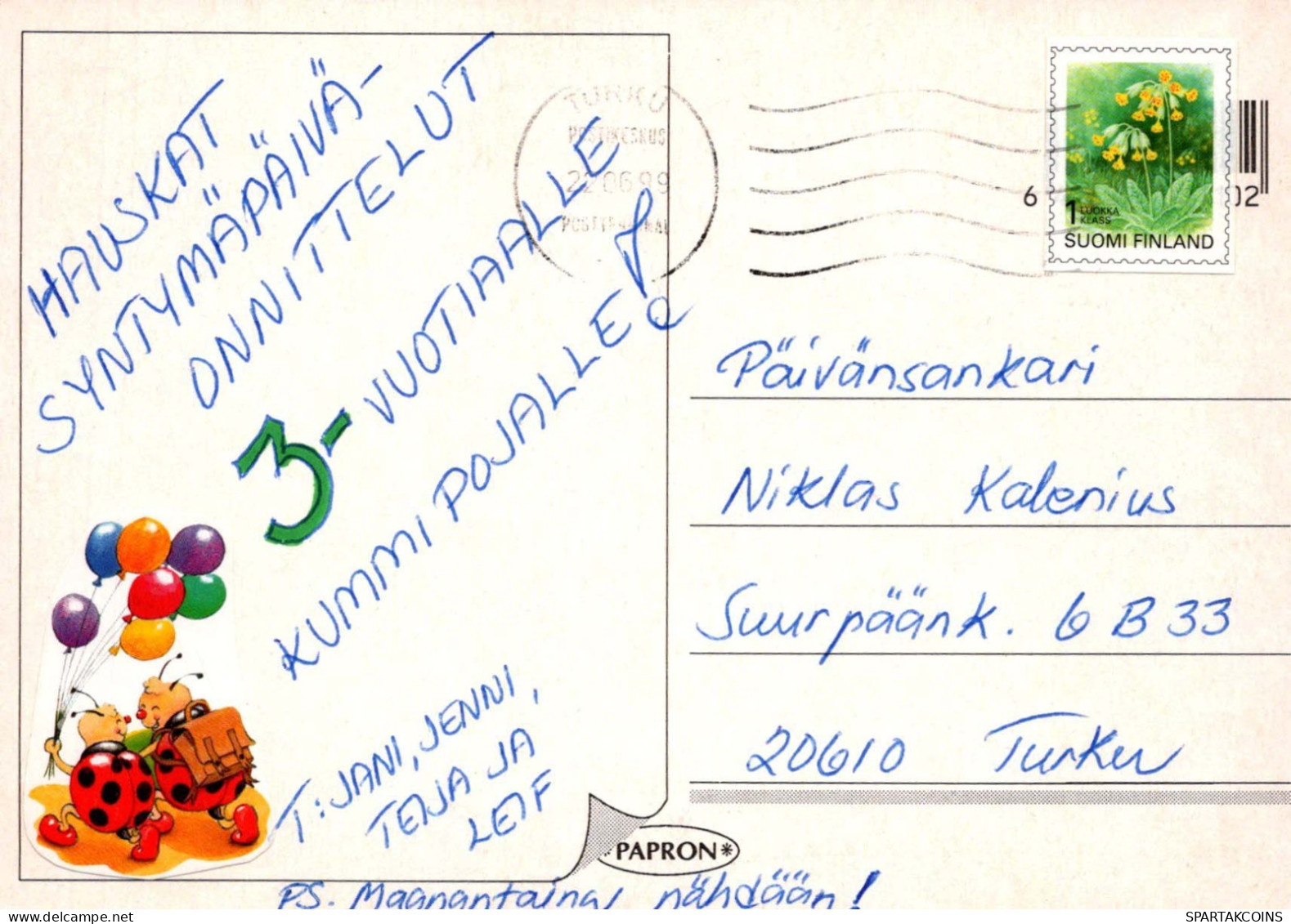 FELIZ CUMPLEAÑOS 3 Año De Edad NIÑO NIÑOS Vintage Tarjeta Postal CPSM #PBT895.ES - Birthday