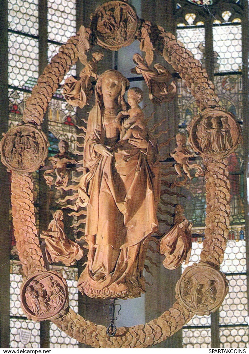 Virgen María Virgen Niño JESÚS Religión Vintage Tarjeta Postal CPSM #PBQ218.ES - Vierge Marie & Madones