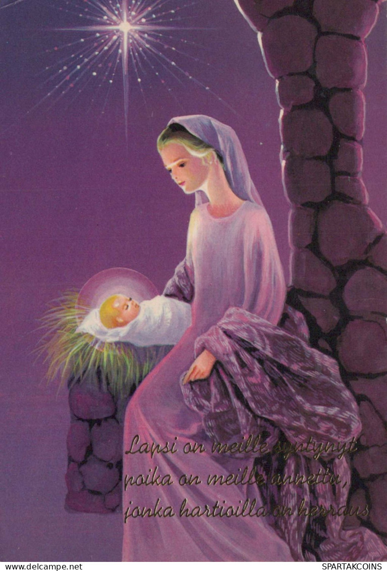 Virgen María Virgen Niño JESÚS Navidad Religión Vintage Tarjeta Postal CPSM #PBP957.ES - Virgen Mary & Madonnas