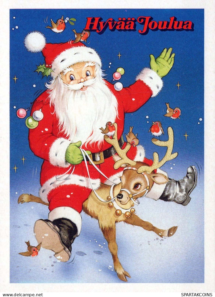 PAPÁ NOEL Feliz Año Navidad Vintage Tarjeta Postal CPSM #PBO066.ES - Kerstman