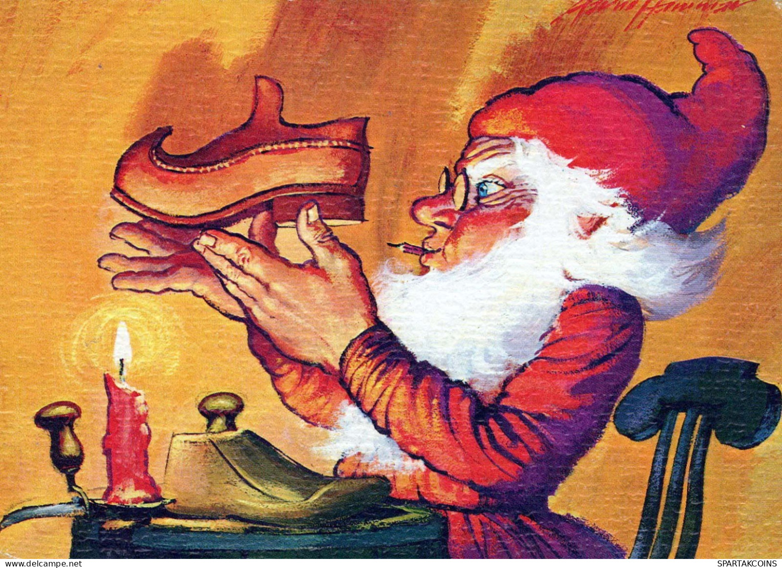 PAPÁ NOEL Feliz Año Navidad Vintage Tarjeta Postal CPSM #PBL071.ES - Santa Claus