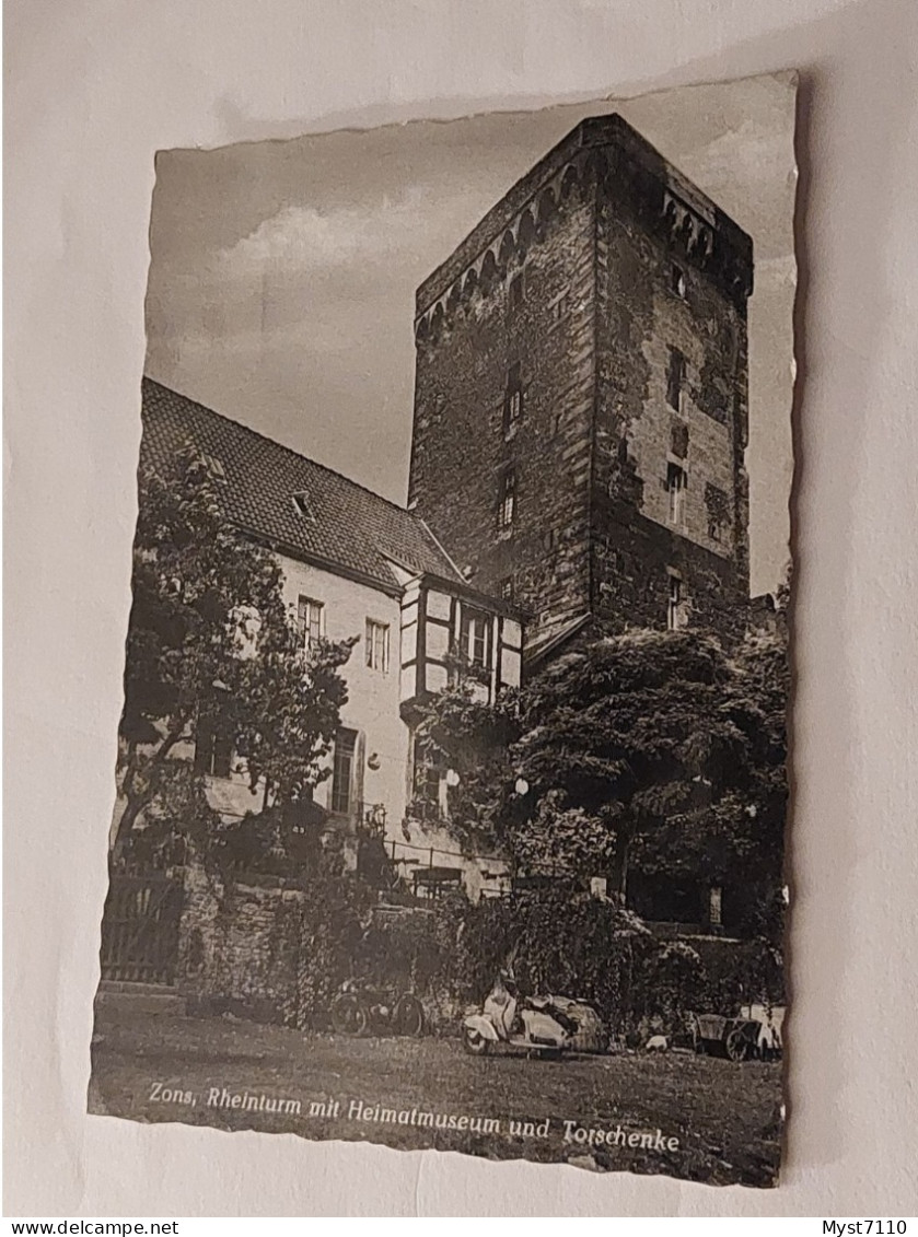 P3 Cp Allemagne/Zons, Rheinturm Mit Heimatmuseum Und Torschenke. - Dormagen